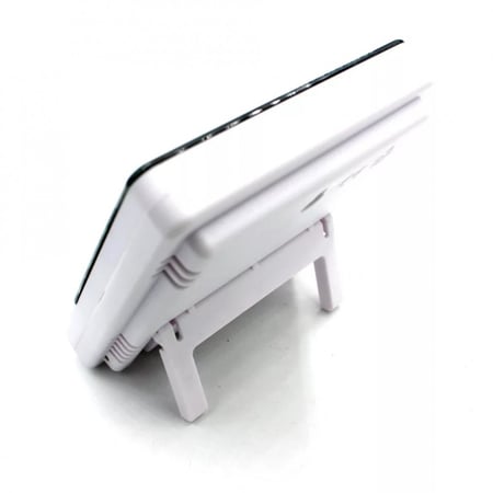 مقياس حرارة ورطوبة للغرف مع ساعة وتاريخ ومنبه تخزين لاعلى واقل حرارة سجلها الجهاز