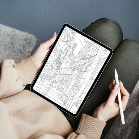 تلوين رقمي: تدرب على تلوين التفاصيل- تلوين شوارع المدينة