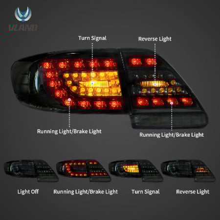 اسطبات كورولا 2011 - 2013 ليد LED طقم كامل