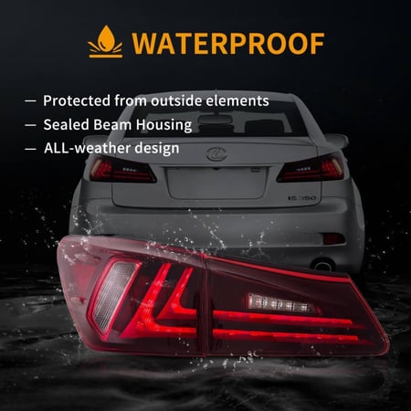 طقم اسطبات لكزس IS LED خلفية كاملة 4 قطع