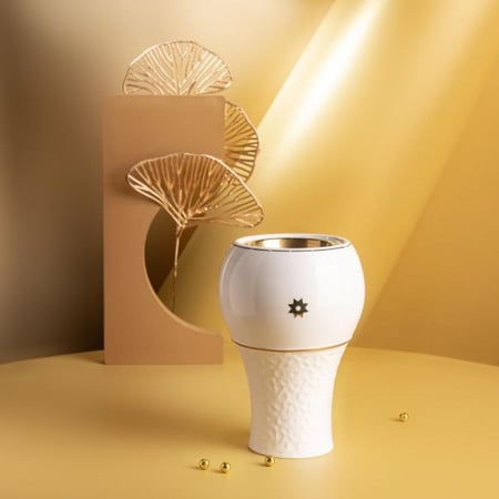 مبخر سيراميك أبيض من مجموعة كراون