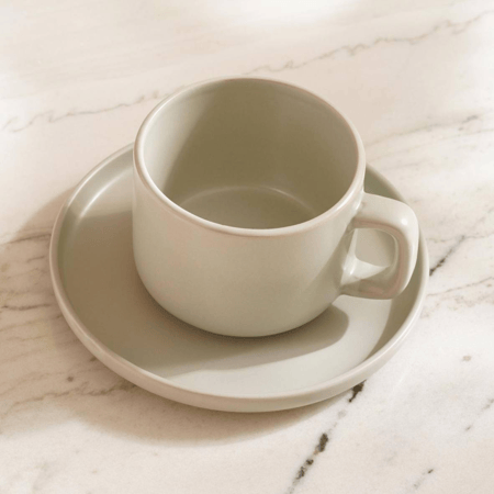 طقم 4 أكواب مع الصحون