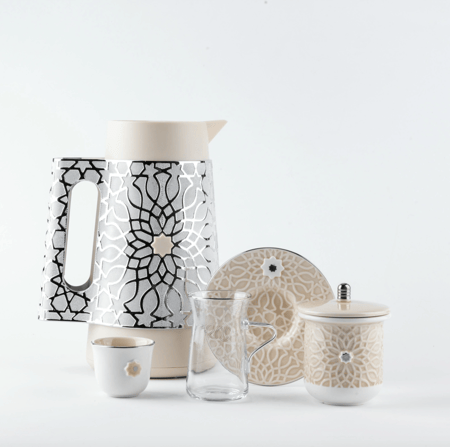 طقم الشاي والقهوة الراقي من مجموعة أصالة