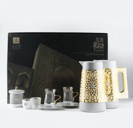 طقم الشاي والقهوة الراقي من مجموعة أصالة