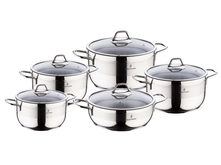 طقم قدور ستينلس ستيل تركي 10 قطع