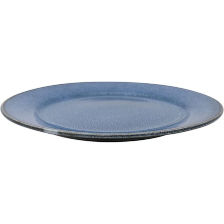 طبق بورسلين مسطح أزرق