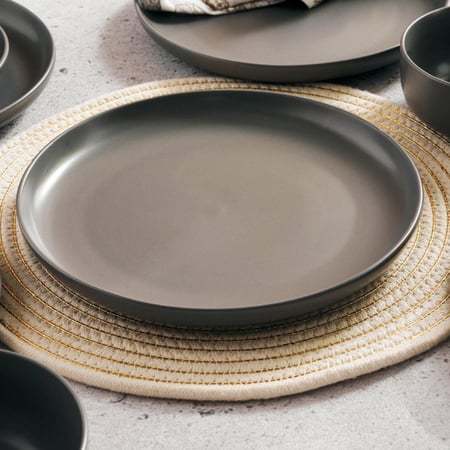 طقم سفرة من الخزف الحجري (12 قطعة)