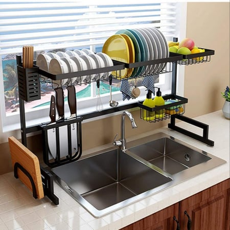 سلة تجفيف الصحون فوق الحوض