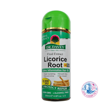 دكتور ديفي زيت جذور عرق السوس لتهدئة التهاب الشعر - 200 مل