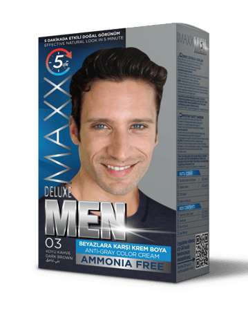 MAXX - ماكس صبغة شعر رجالي (بني غامق "0.3”)