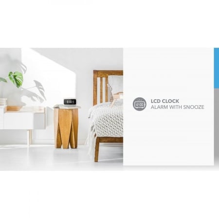 شاحن لاسلكي موماكس وساعة رقمية ذكية مع مكبر صوت