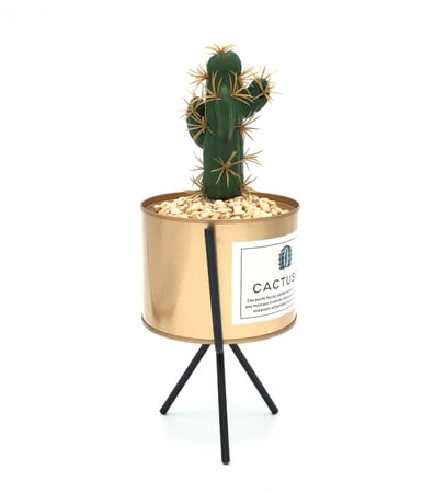 تحفة نحاسية بقاعدة ثلاثية شجرة صبار