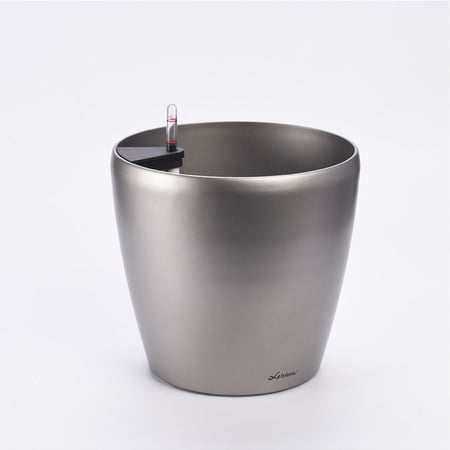 حوض زراعة ذاتي الري مقاس 42*44 سم فايبر فضي