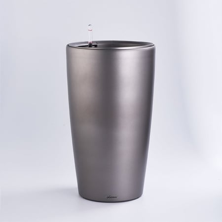 حوض زراعة ذاتي الري مقاس 33*56.5 سم فايبر رمادي