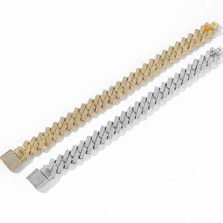 سوار كوبيه من الفضة الأسترليني 925والماس المويسانيت