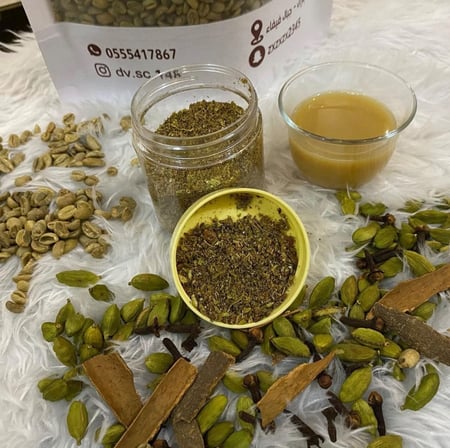 خلطة قهوة هيل وزعفران فاخرة