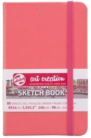 دفتر سكتشات (غلاف وردي) | ٨٠ ورقة - ١٤٠ جم - ٩ * ١٤ سم
