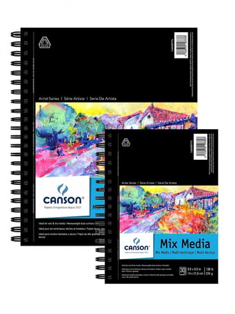 كراسة كانسون مكس ميديا 40 ورقة بسمك 224 جرام canson pad mix media