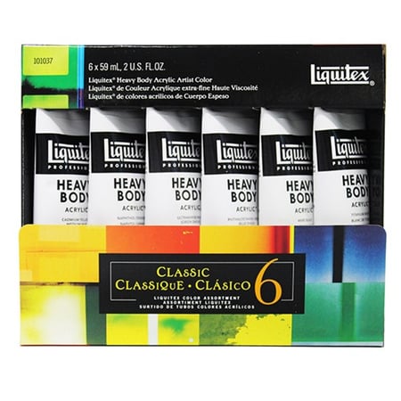 Liquitex - طقم ألوان أكريلك - ٦ أنابيب
