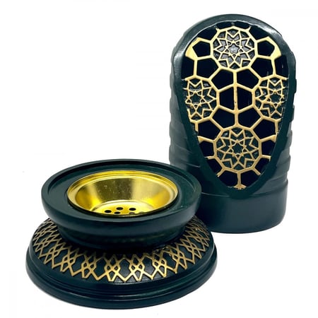 مبخرة بتصميم مناره بقاعدة - اخضر