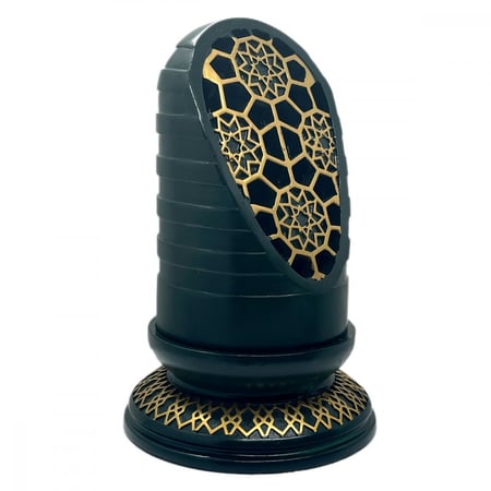 مبخرة بتصميم مناره بقاعدة - اخضر