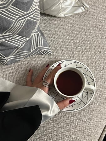 كريب كتان بأكمام ستان