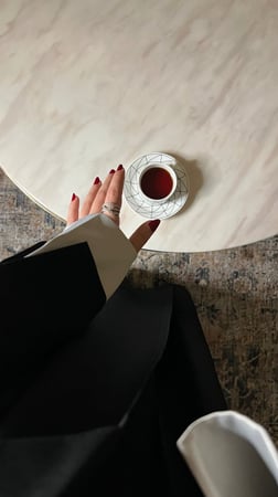 كريب كتان بأكمام ستان