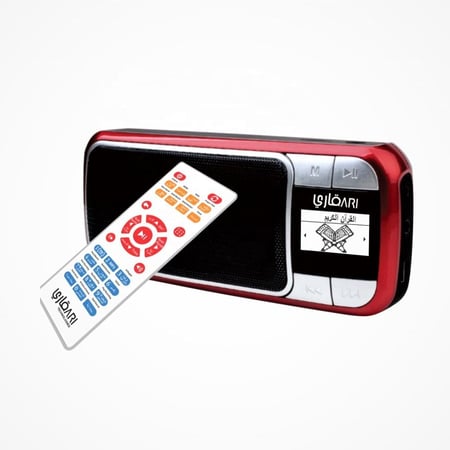 مكبر صوت بلوتوث للقرآن طراز SQ128 أحمر وأسود
