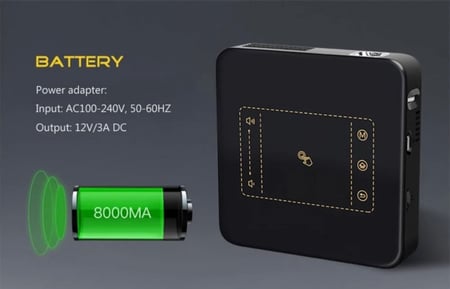 ميني بروجكتر محمول ذكي بدقة HD مع بلوتوث وواي فاي – مثالي للمعلمين والعروض التقديمية (ضمان سنتين)