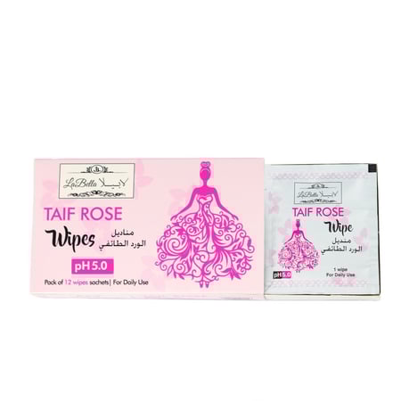 لابيلا مناديل نسائية بالورد الطائفي 12 مغلف فردي