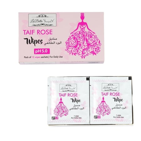 لابيلا مناديل نسائية بالورد الطائفي 12 مغلف فردي