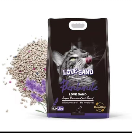 رمل قطط لوف ساند لافندر  Love Sansd Cat Litter