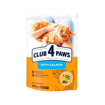 طعام جاف للقطط  بالسلمون CLUB 4 PAWS