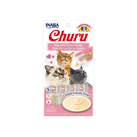 مكافأة هريسة تونا مع سالمون 4*14 غرام -إينابا INABA Churu