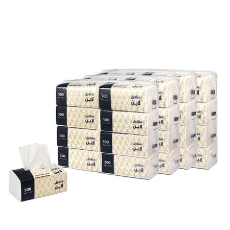 32 عبوة مناديل لاين 500 منديل مفرد