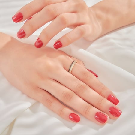 خاتم ناعم ملون مرصع بالزركون