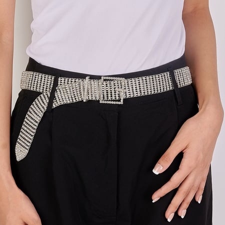 حزام مميز عريض مرصع بالكريستال