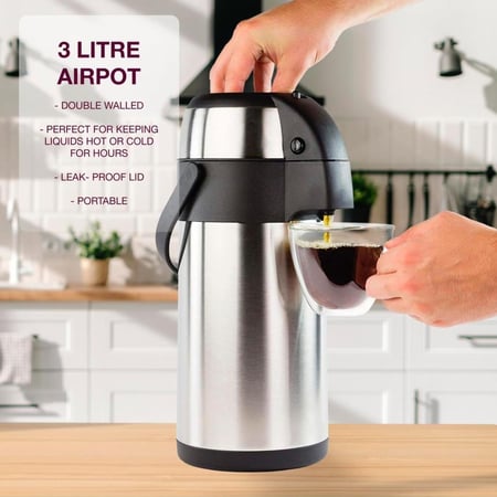 ترمس شاي ضغط ستانلس ستيل (متوفر 3 احجام)