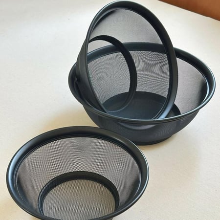 مصفاة مطبخ استيل دائري بقاعدة | متوفر 3 احجام