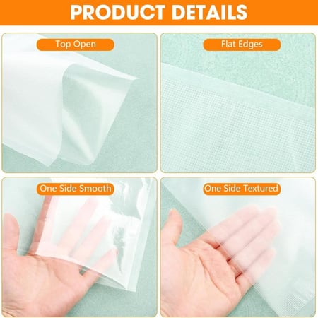 مجموعة اكياس لجهاز شفط وتغليف الطعام وشفط الهواء (متوفر 3 مقاسات)