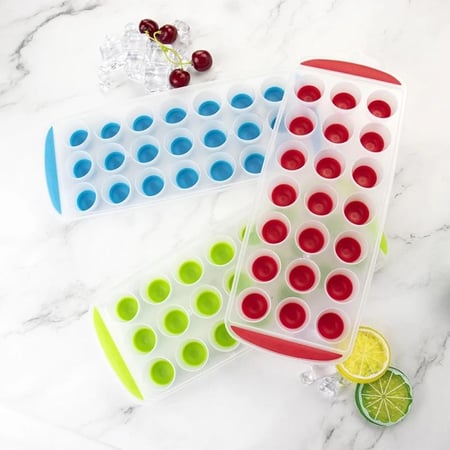 قالب ثلج سيليكون مع بلاستيك مقاس صغير | 2 قطعة