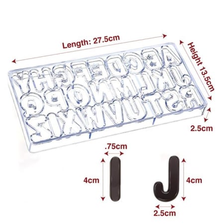 قالب شوكلاته اكليريك | حروف – 26 تجًويف