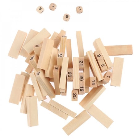 لعبة البرج الخشبي جينجا - بني