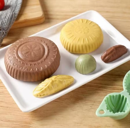 طقم قالب معمول بلاستيك (2 قطعة) شكل دائري بحجمين مختلفة