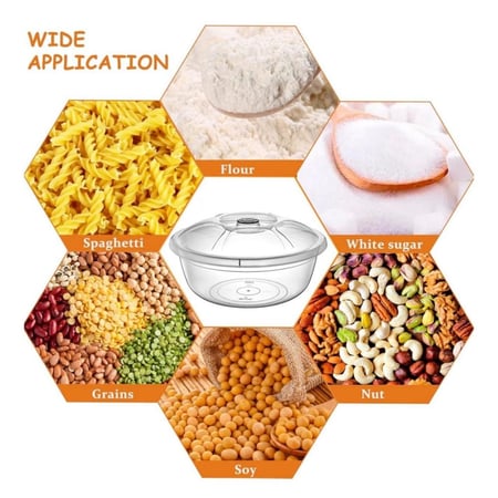 طقم حافظات بلاستيك شفاف ساده مدور (2 حبه) مقاس 5لتر