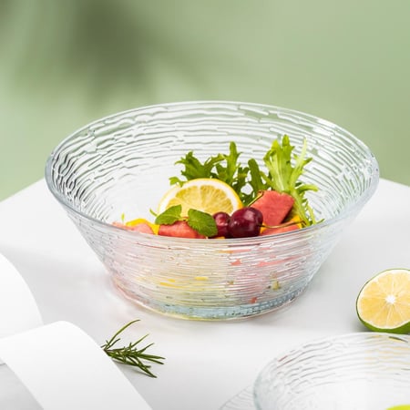 طقم وعاء تقديم زجاج مخروطي من 6 قطع (متوفر 3 احجام)