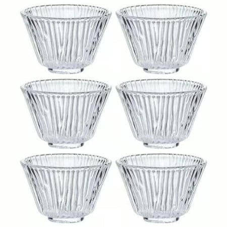 طقم فناجيل قهوة وتقديم بتصميم مميز - 6 قطع