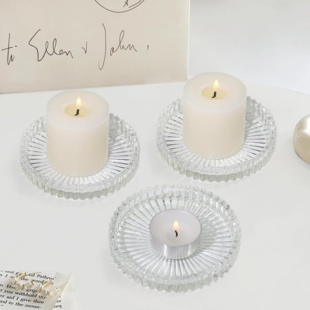 طقم صحون تقديم صغيرة من الزجاج الكريستالي بتصميم كلاسيكي  | 6 قطع | 11 سم