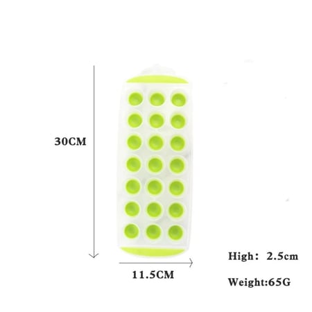 قالب ثلج سيليكون مع بلاستيك مقاس صغير | 2 قطعة