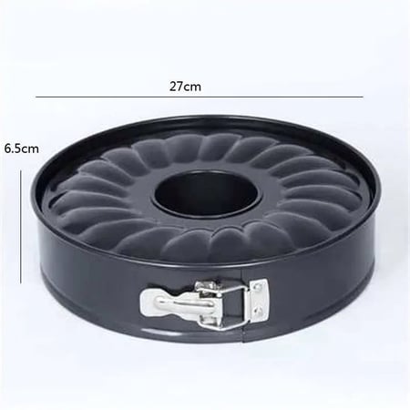 قالب كيك دائرة بقفل وعامود وقاعدة متحركة | 27 سم